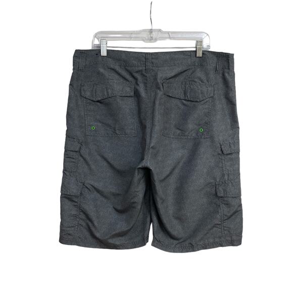 Plugg Swim Trunks Shorts Men's Size 36 Gray Military Style Cargo Fatigue Hiking - Picture 2 of 11